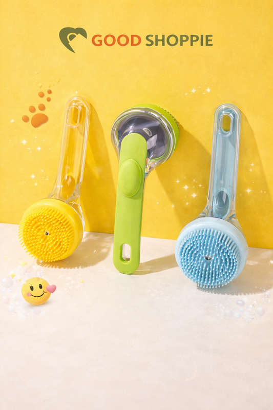 Pet Shower Massage Brush With Handle