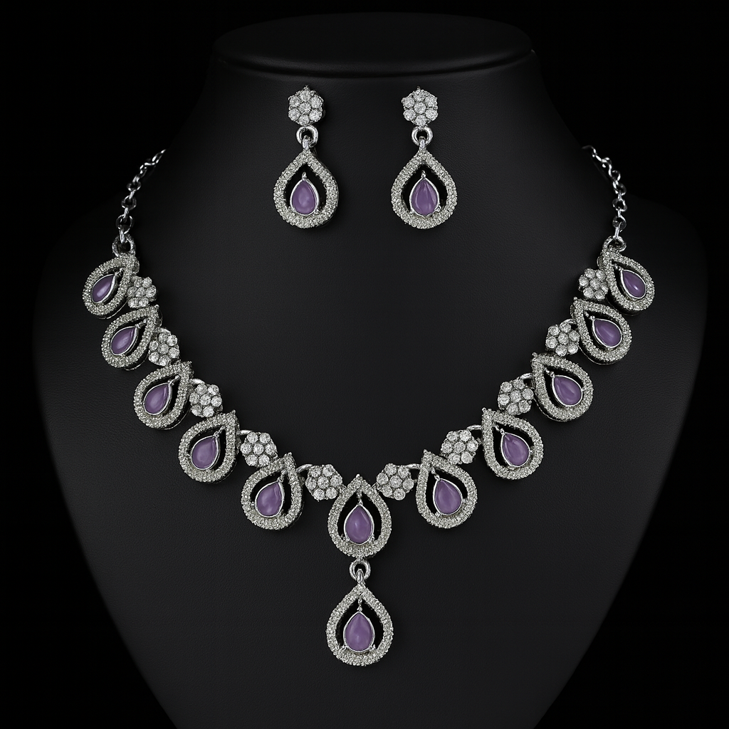 💜 Purple Pistachio Necklace Set 💜