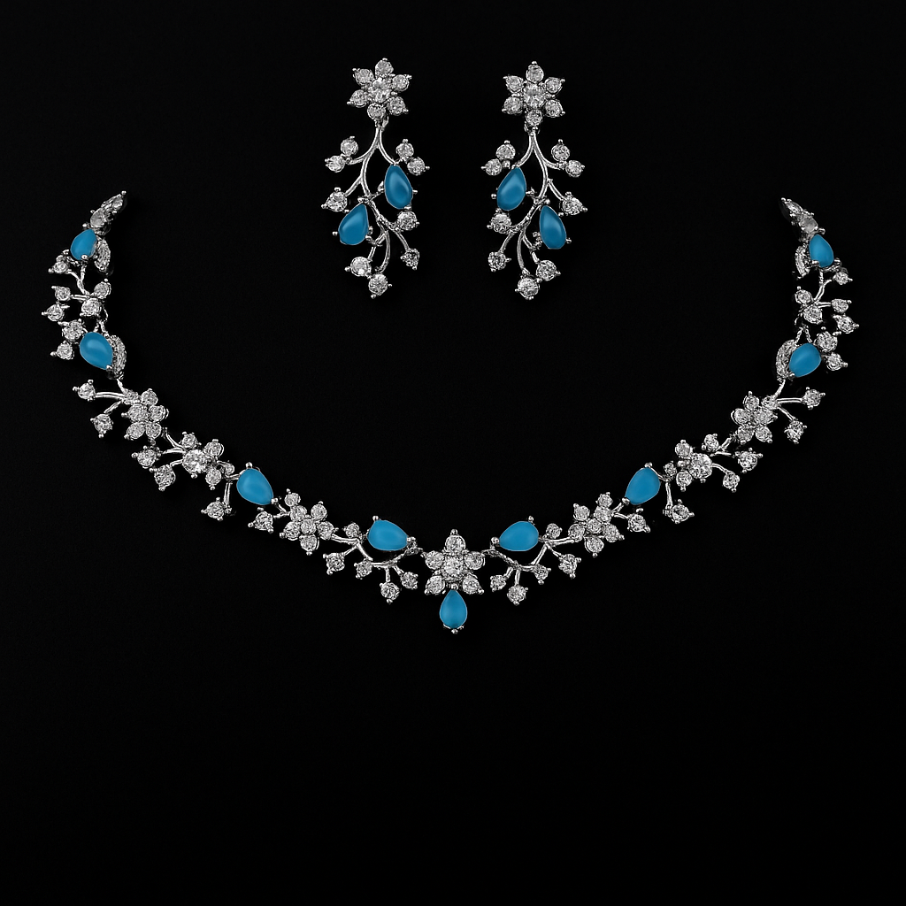 Trending Silver Plated Stylish Traditional Necklace