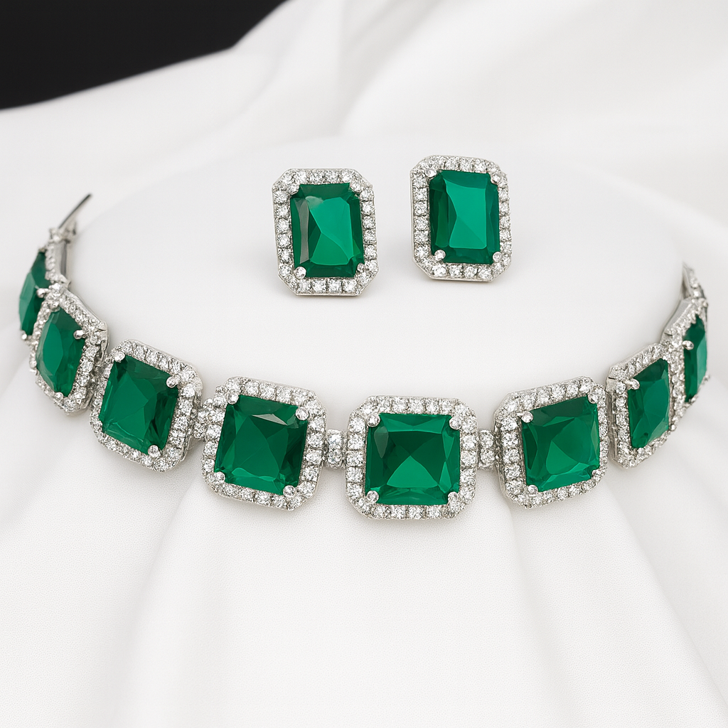 Designer Kundan and Crystal Choker Necklace