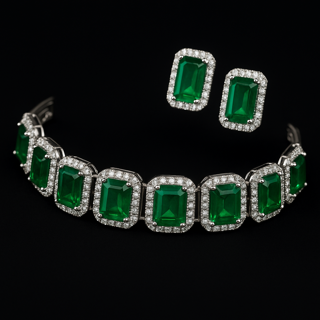 Designer Kundan and Crystal Choker Necklace