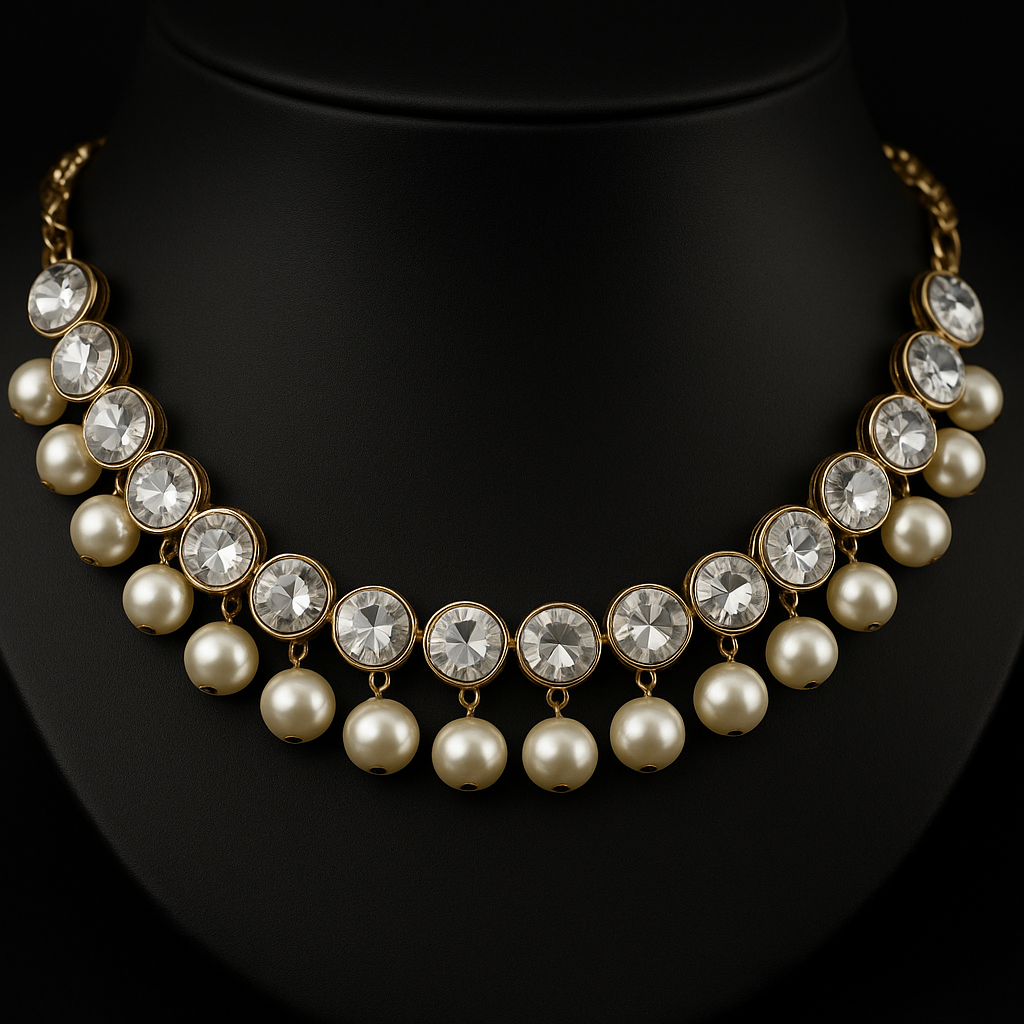 Trendy Alloy & Kundan Beads Necklace Set