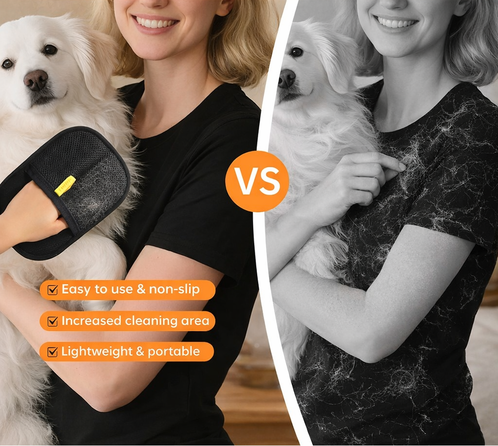 🐾 Pet Fur Remover Glove – For Cats & Dogs 🐶🐱