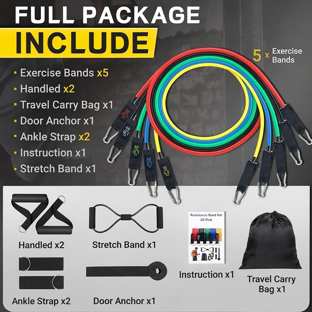 Resistance Band Set for Heavy Workout