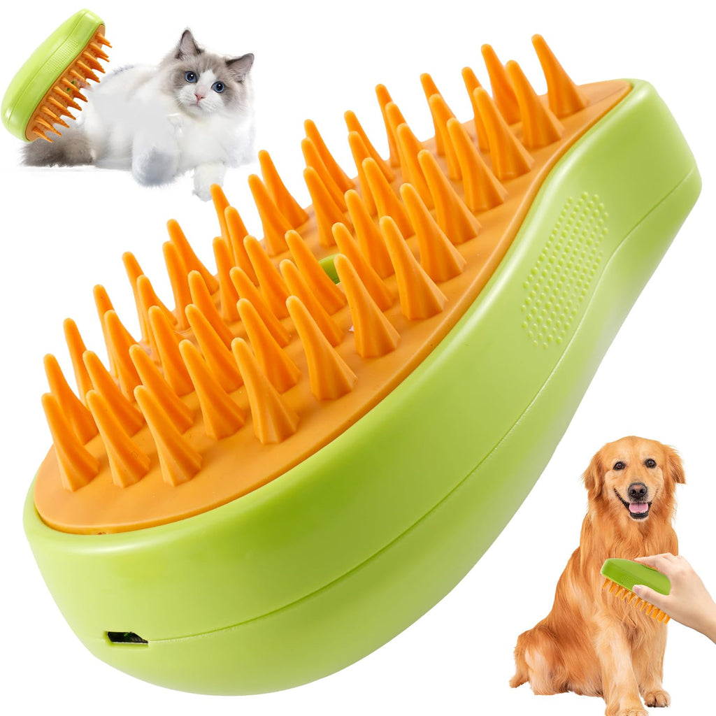 Pet Steam Brush for Shedding and Dirt Removal